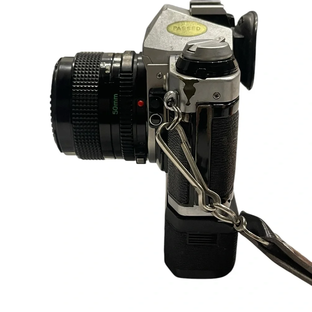 Canon AE-1 Program 35mm SLR Film Camera + FD 50mm Lens and Winder